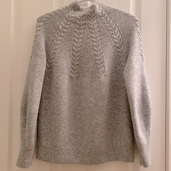 TOPSHOP Cowl Neck Sweater Gray Size XS - Picture 3 of 5